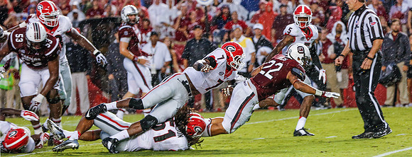 South Carolina's Brandon Wilds rushing vs Georgia
