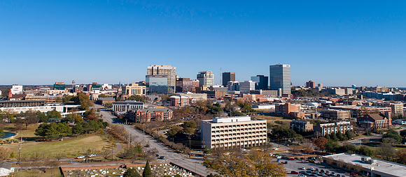 Skyline city of Columbia, SC